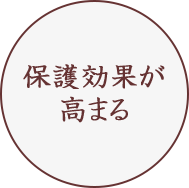 保護効果が高まる